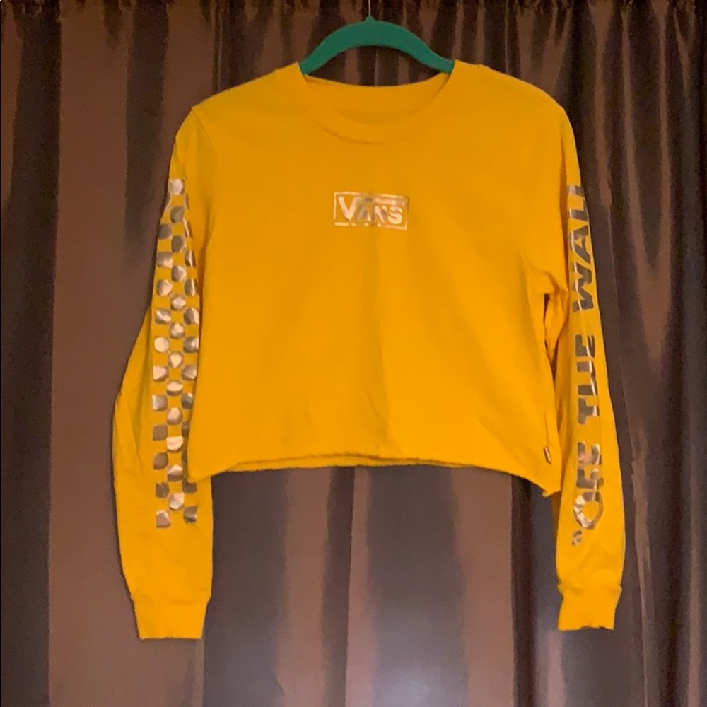 Vans long sleeve shirt sz XS yellow/metallic